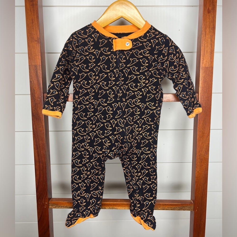 Baby Ghost Black and Orange One Piece